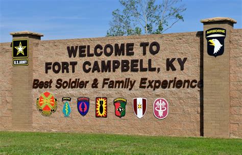 Fort campbell kentucky - Fort Campbell. Directory. 5661 Screaming Eagle Blvd, Oak Grove, KY 42223. 270-798-2151. Fort Campbell Official Website. Fort Campbell is located along the Kentucky-Tennessee border and is home to the 5th Special Forces Group, the 160th Special Operations Aviation Regiment and the Army's 101st Airborne Division, the only Air Assault Division in ... 